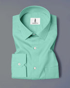 MID-SPRING GREEN SOLID OXFORD SHIRT