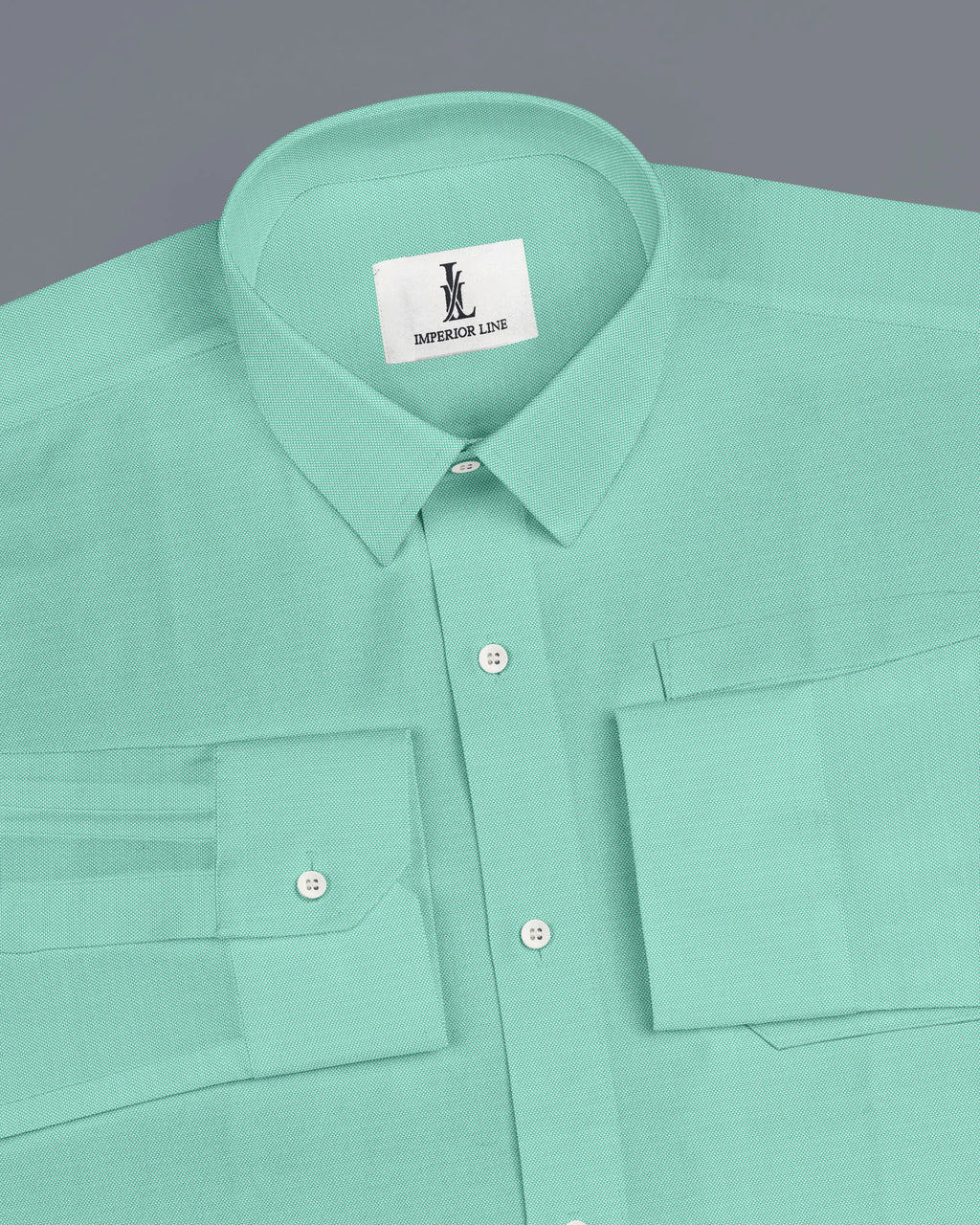 MID-SPRING GREEN SOLID OXFORD SHIRT