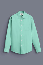 MID-SPRING GREEN SOLID OXFORD SHIRT
