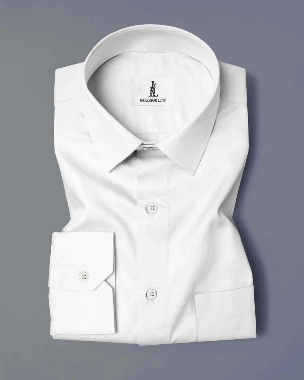 WHITE SLUB PATTERN SOLID SHIRT