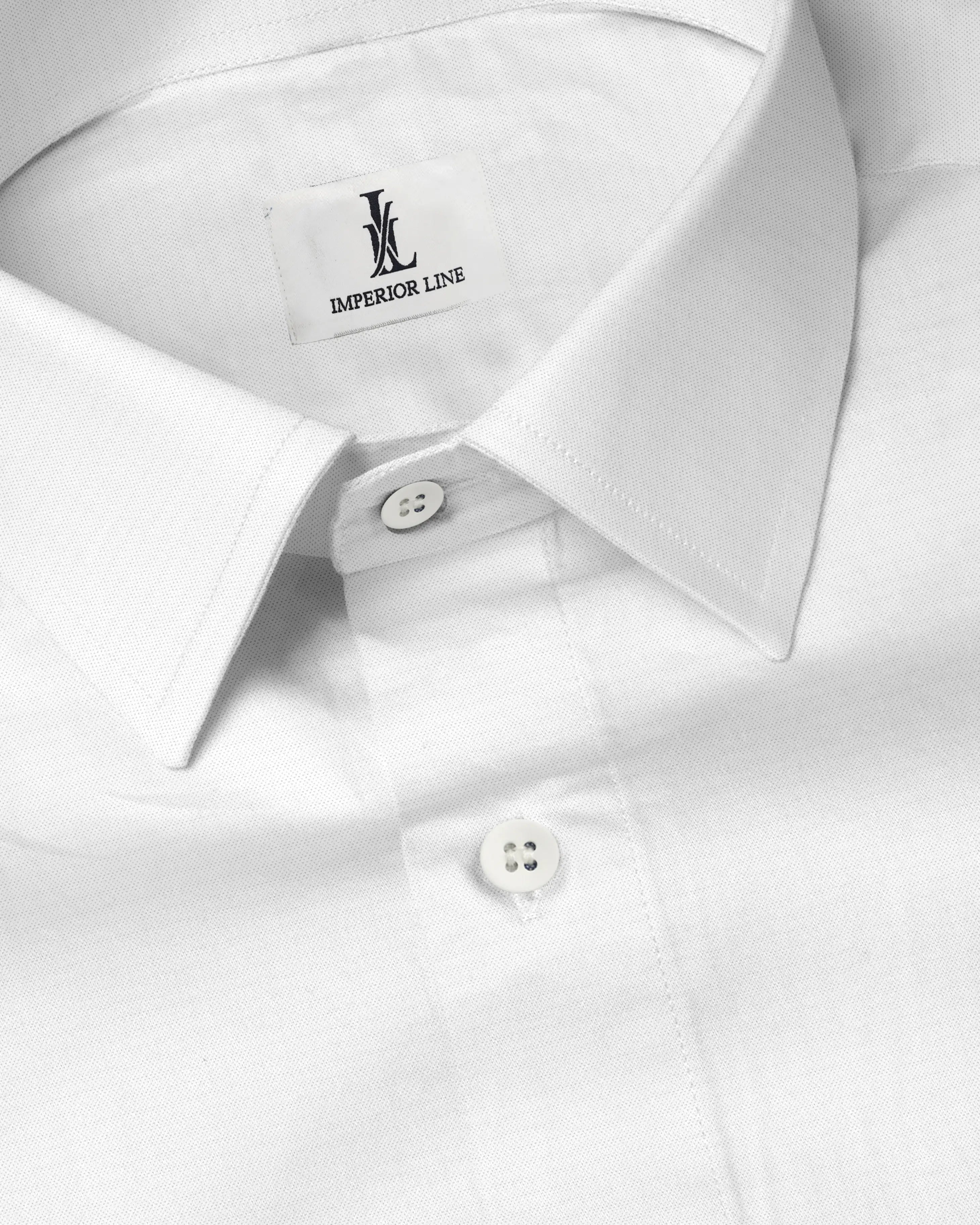 WHITE SLUB PATTERN SOLID SHIRT