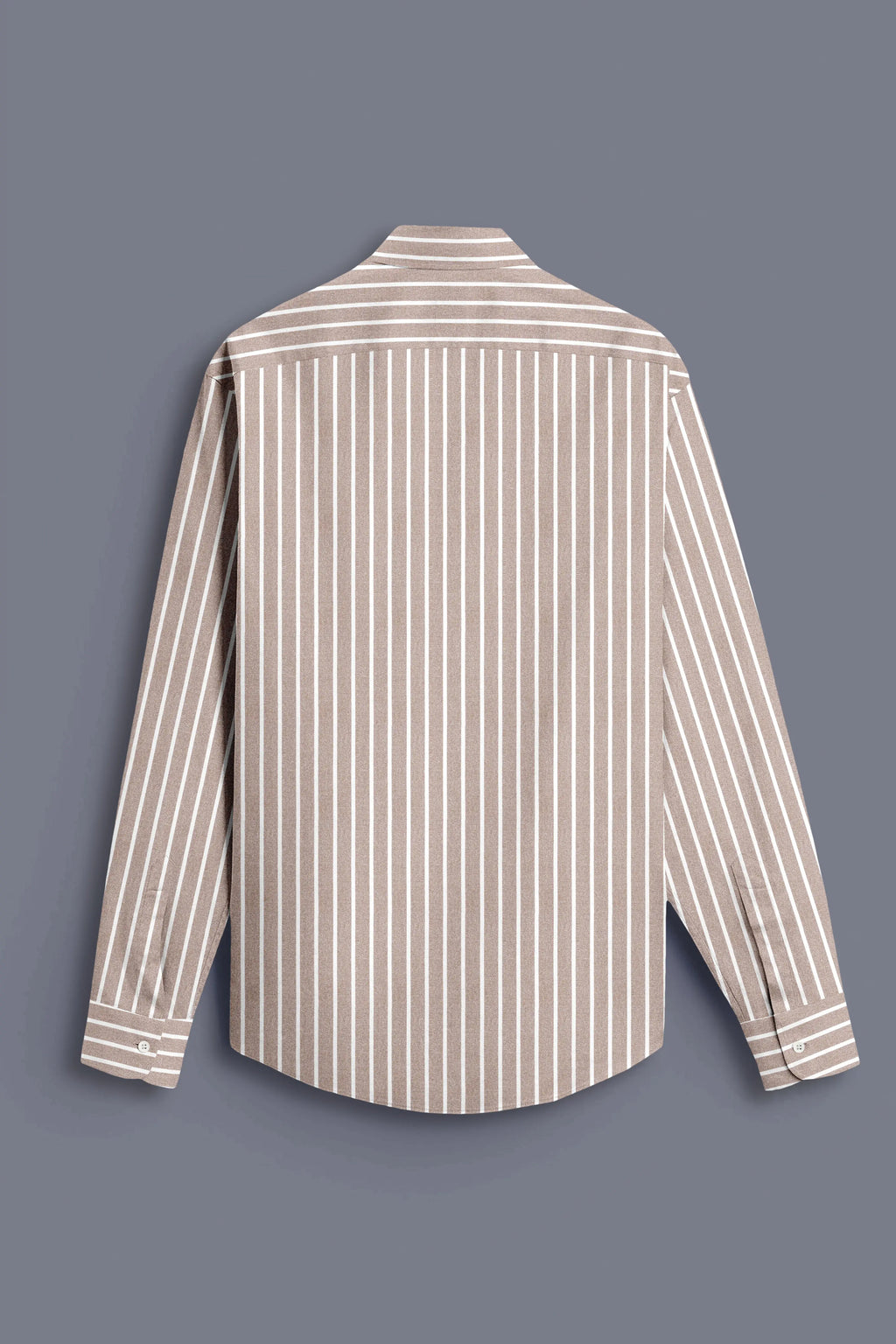 SOFT BROWN BUTCHER'S STRIPE OXFORD SHIRT