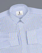BLUE & WHITE BENGAL STRIPE OXFORD SHIRT
