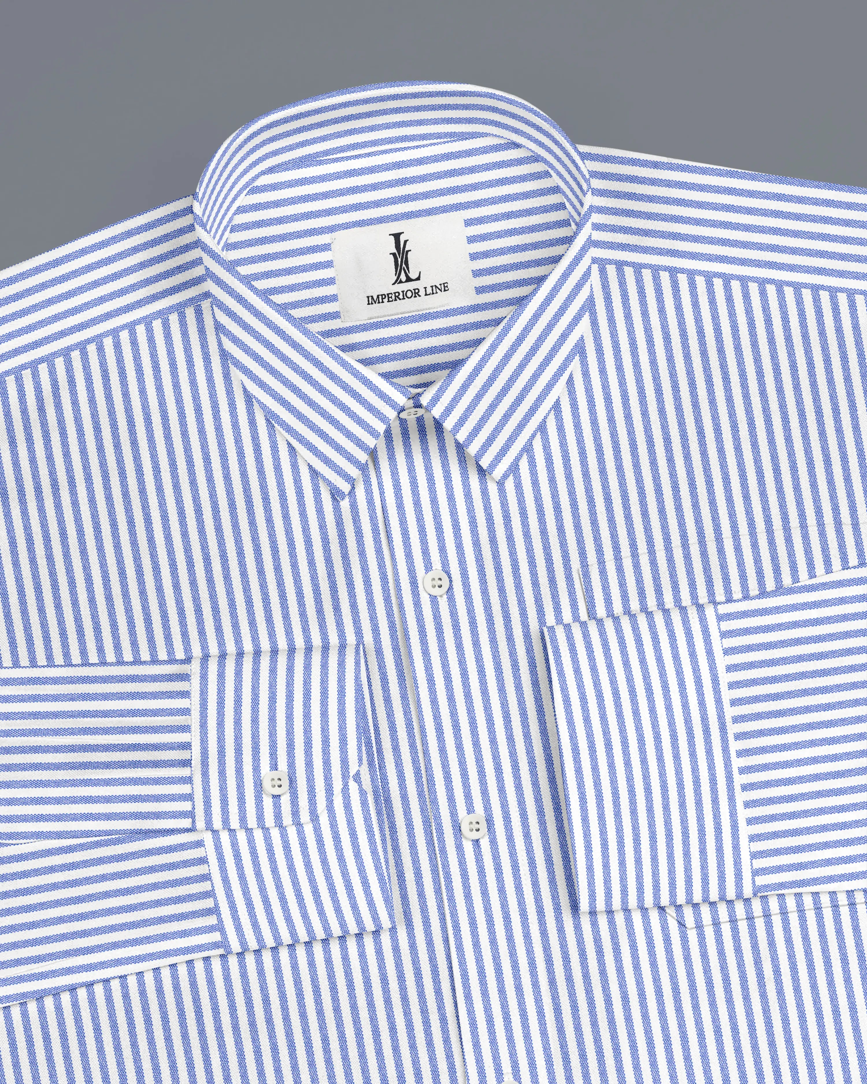 BLUE & WHITE BENGAL STRIPE OXFORD SHIRT