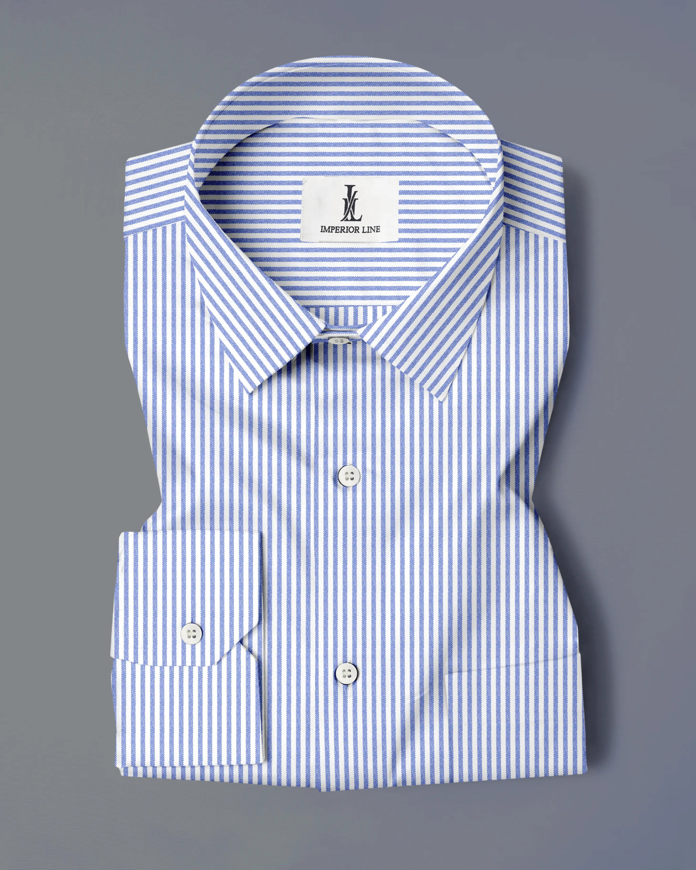 BLUE & WHITE BENGAL STRIPE OXFORD SHIRT