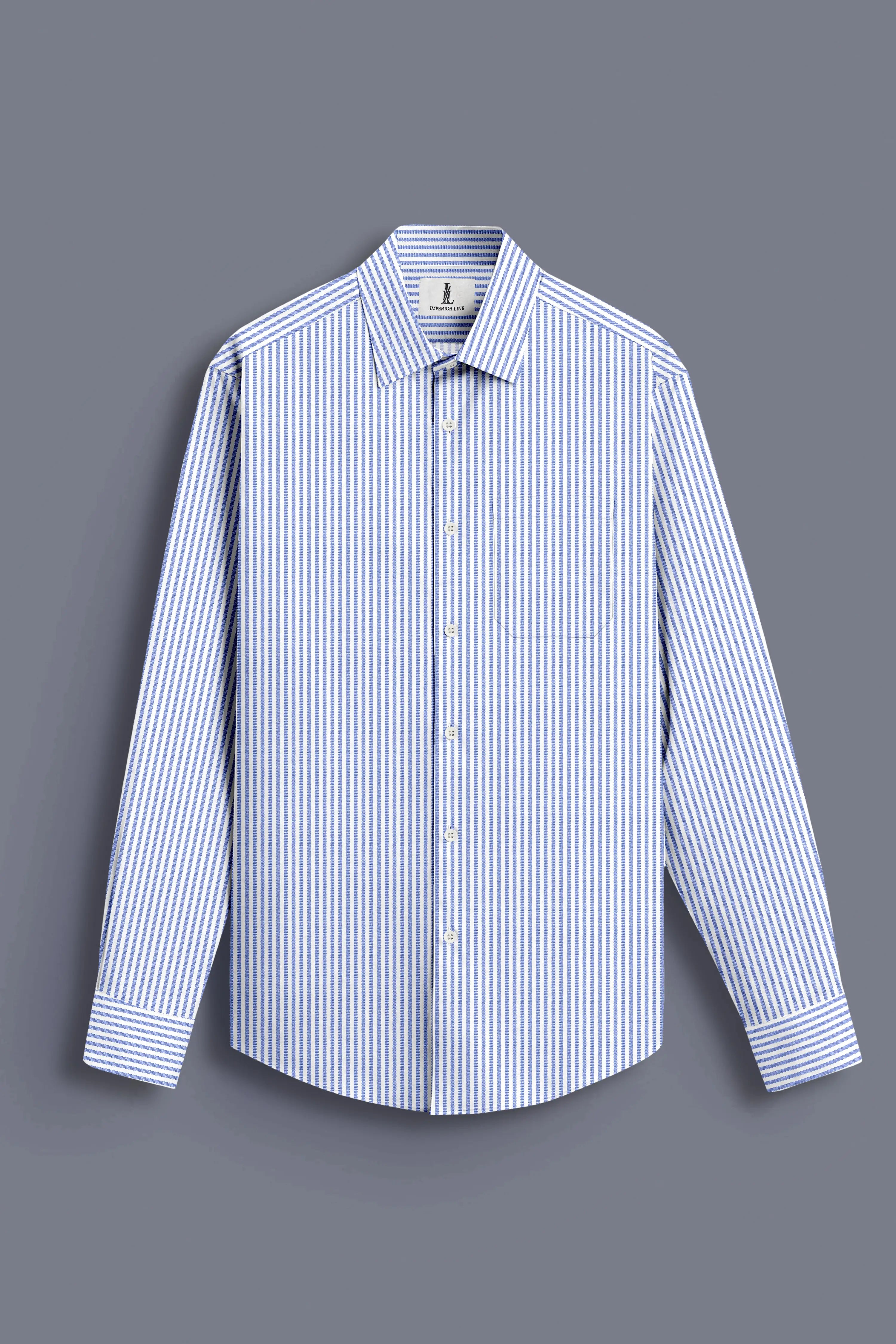 BLUE & WHITE BENGAL STRIPE OXFORD SHIRT
